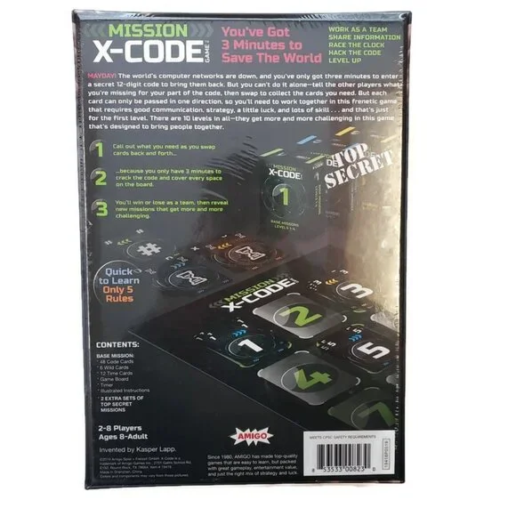MISSION X-CODE Board Game Race The Clock Hack The Code Level Up 2-8 Players 8+ - Picture 4 of 4